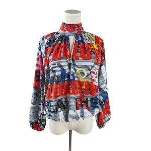 NWOT Gabrielle Union New York & Company Graphic Print Blouse S